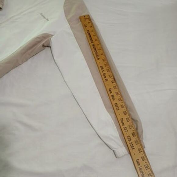 FOOT JOY Med Women's Long-Sleeved Golf Jacket Full-Zip White/tan (see pics-spot) - Picture 10 of 12